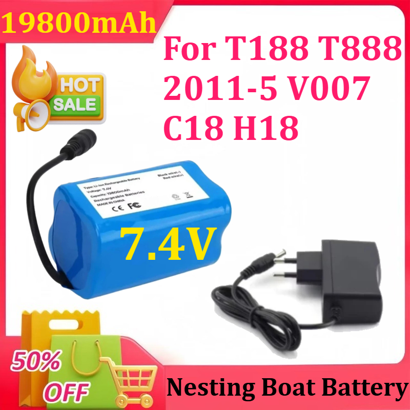 Bateria de 7.4v 19800mah com c - Fish Finder Charger avaliação e preço